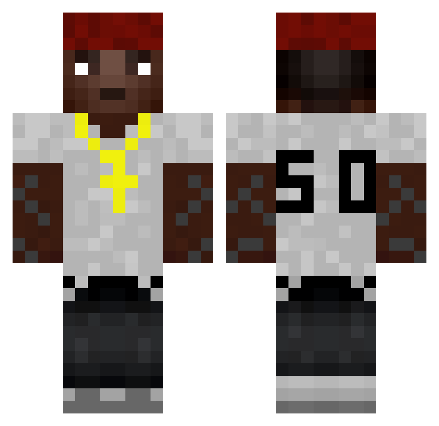 4damWeishaupt Minecraft skin, front and back view