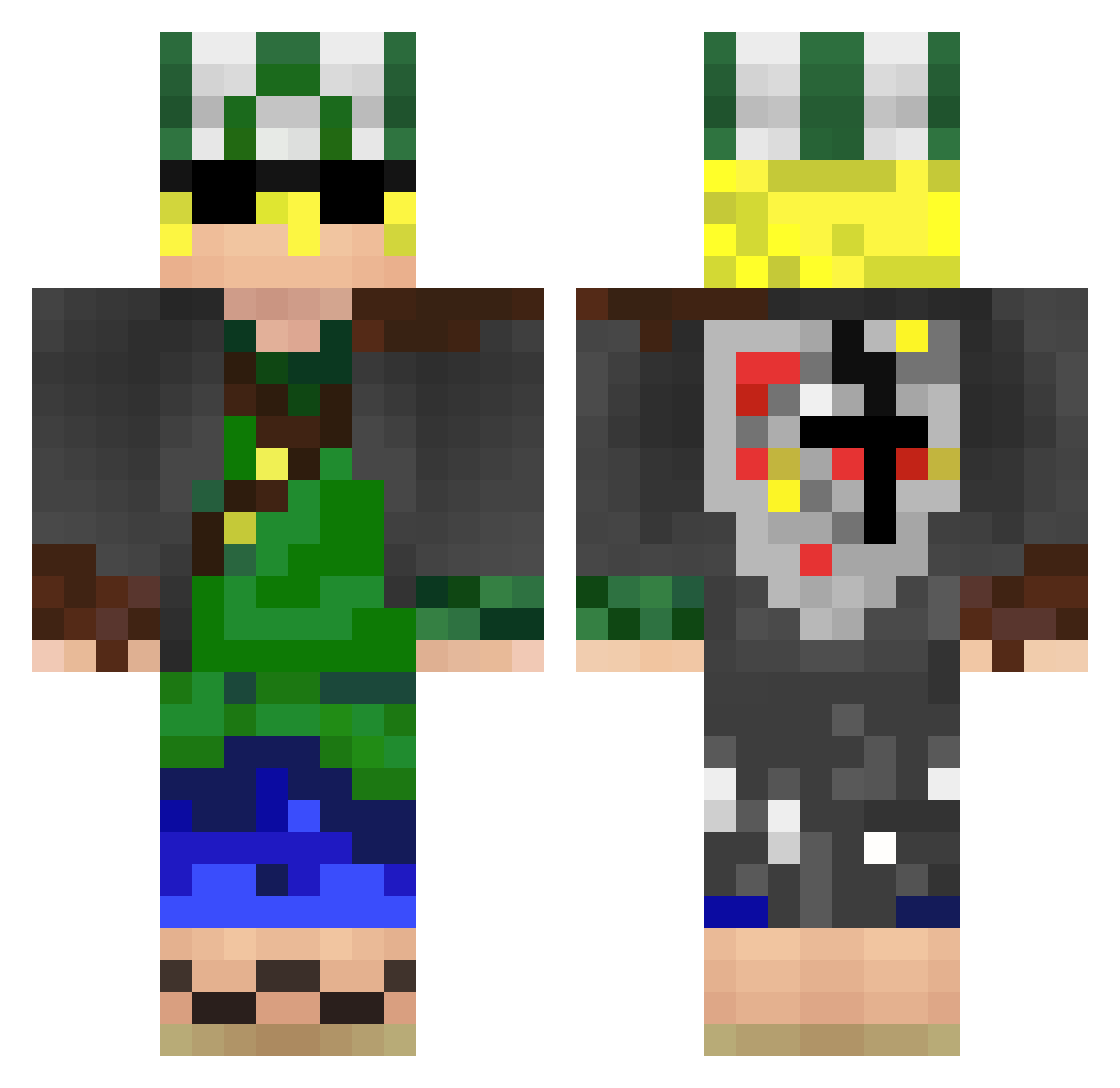 GAMACHENKU Minecraft skin, front and back view