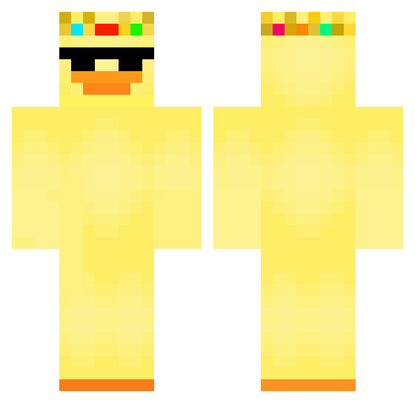 KING_of_duck34 Minecraft skin, front and back view