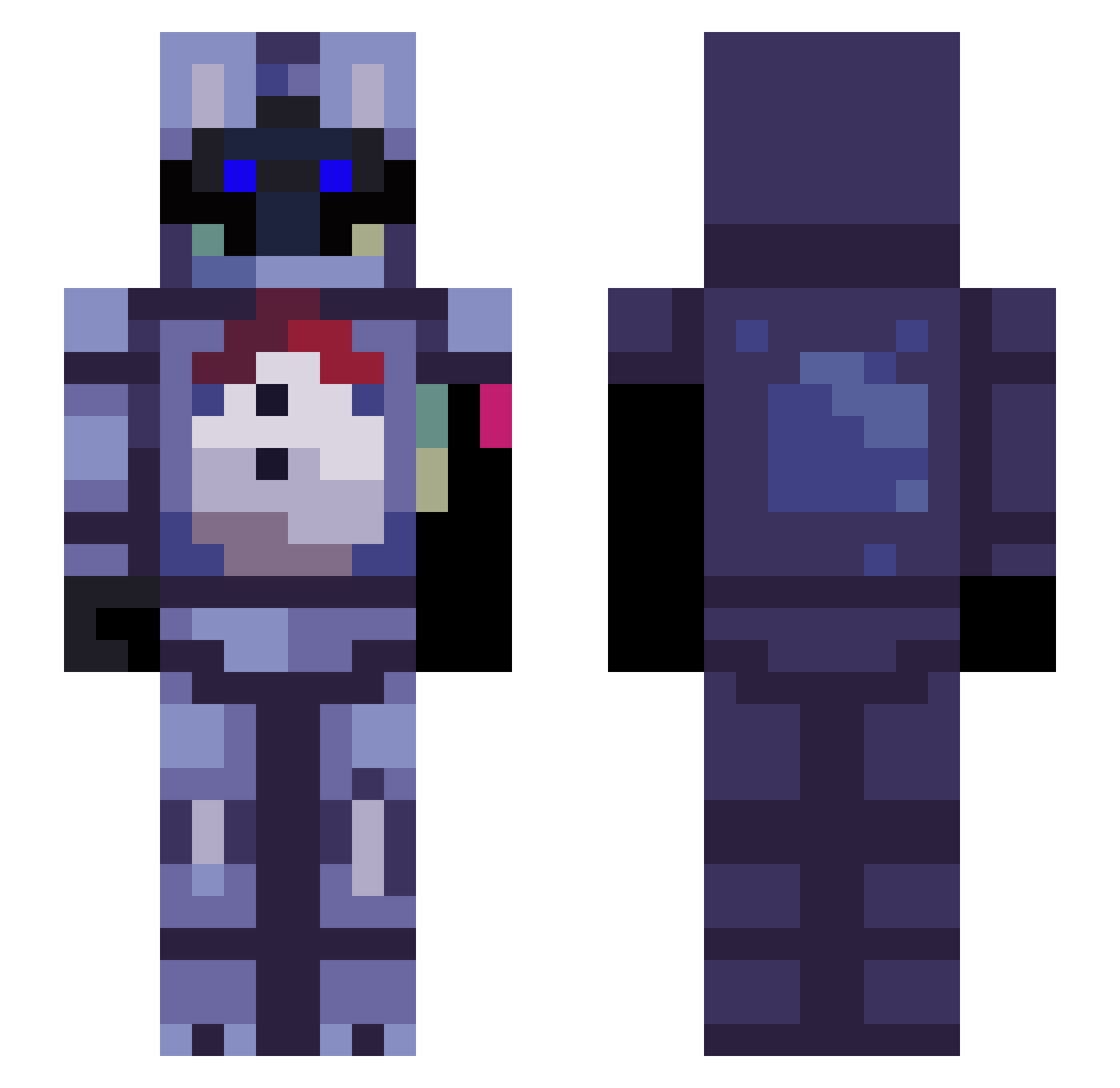 LGBTMamaBear Minecraft skin, front and back view