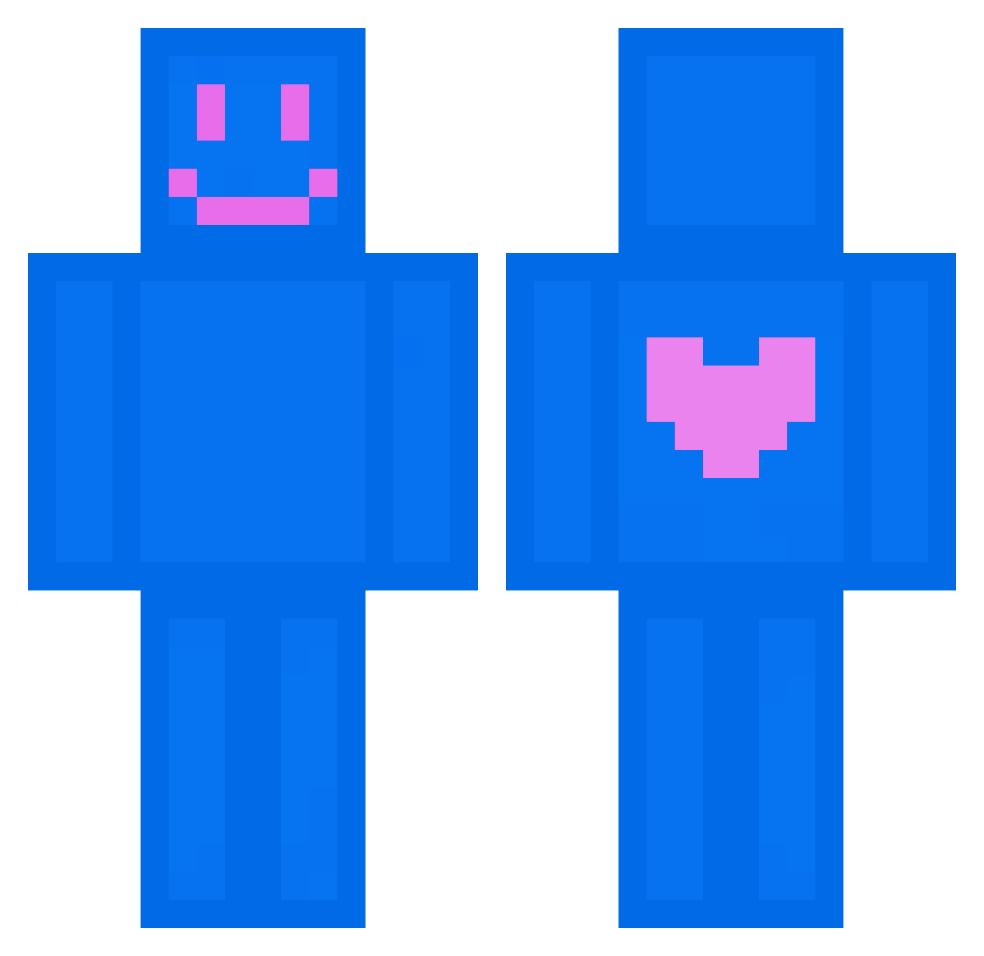 SteveCobsIrl Minecraft skin, front and back view