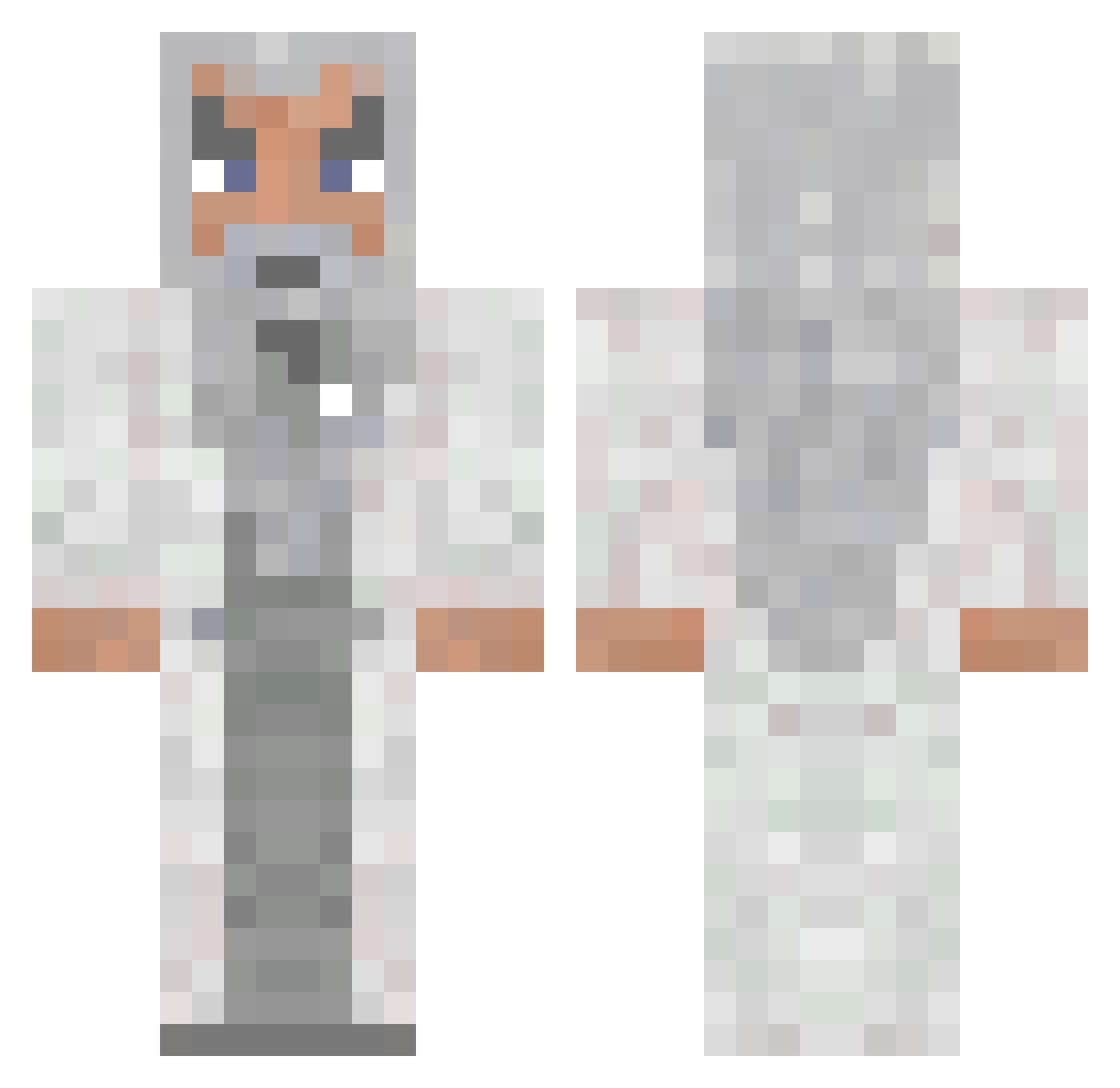 AngryThai Minecraft skin, front and back view