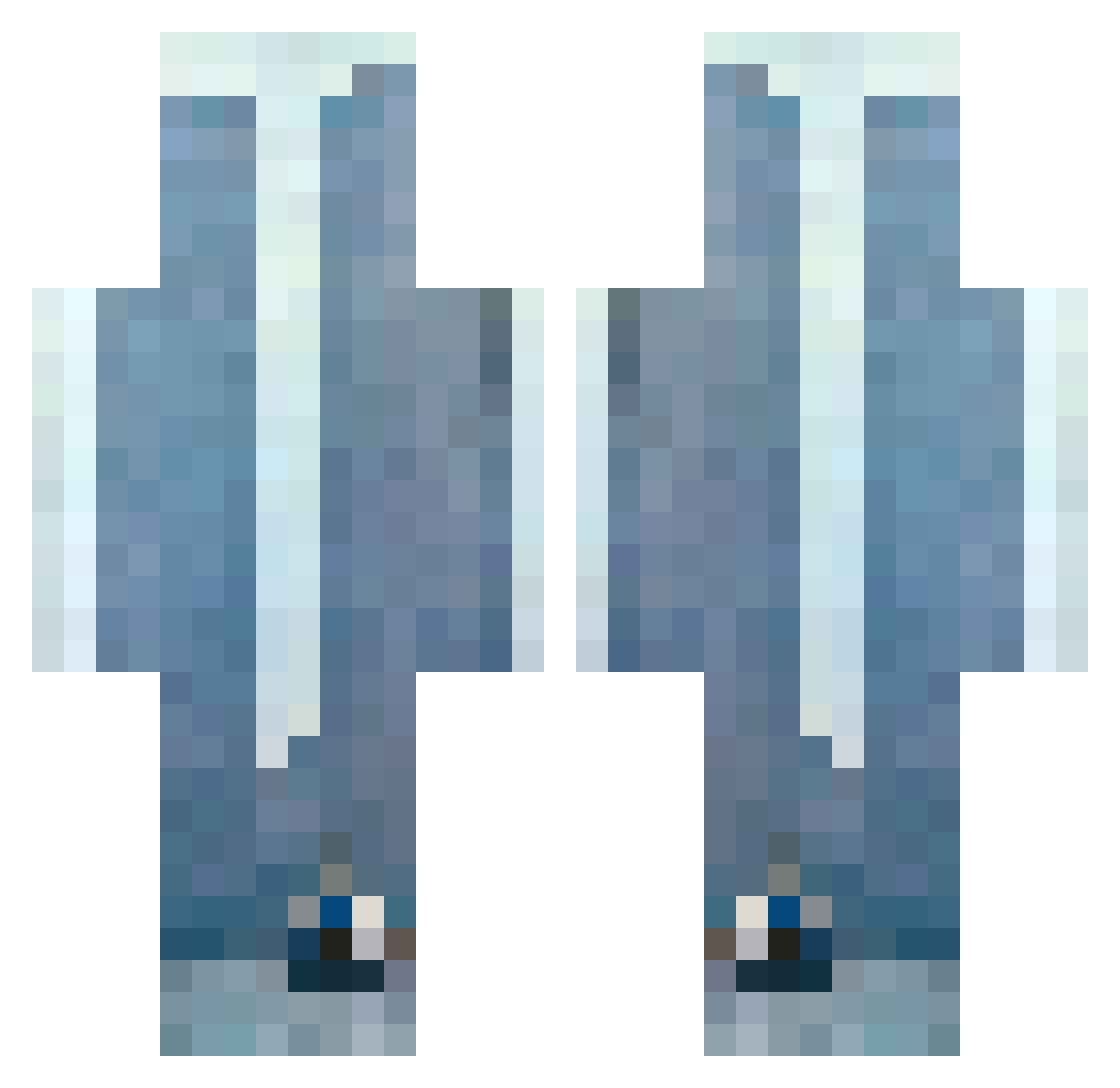 The_ghostsoldier Minecraft skin, front and back view