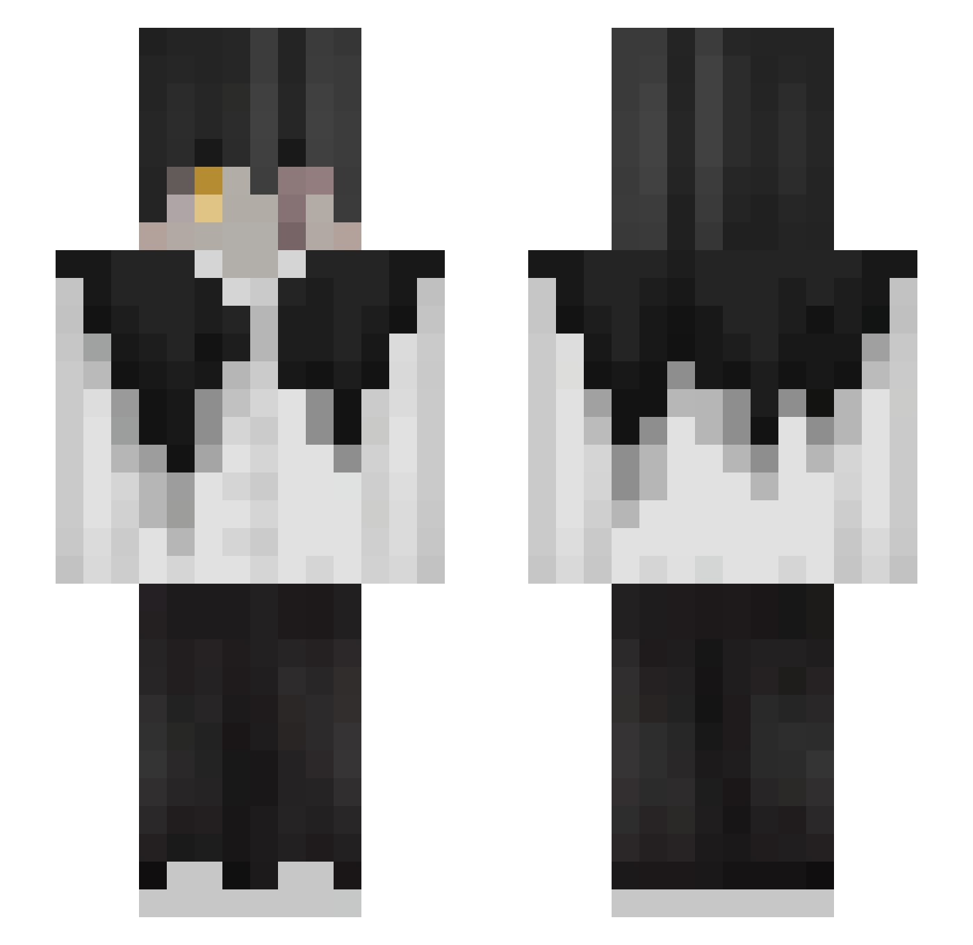 iVqxr Minecraft skin, front and back view