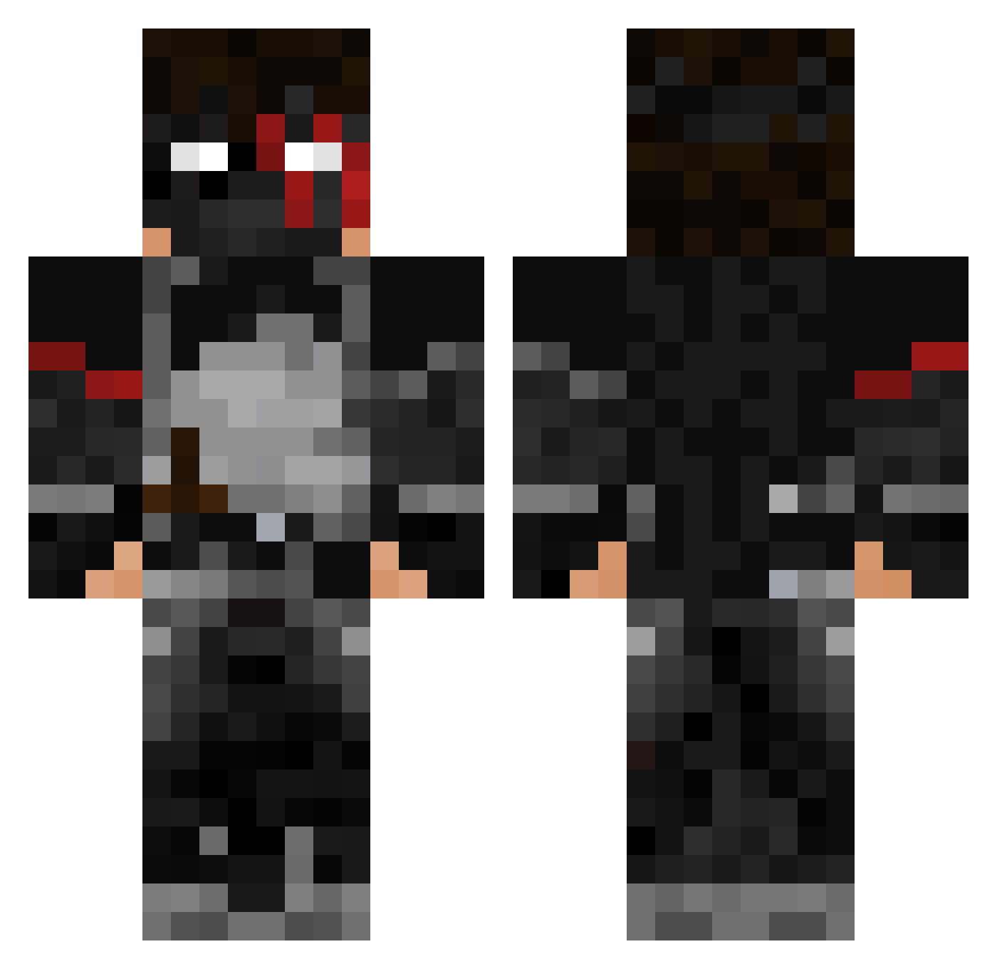 Zyphly Minecraft skin, front and back view
