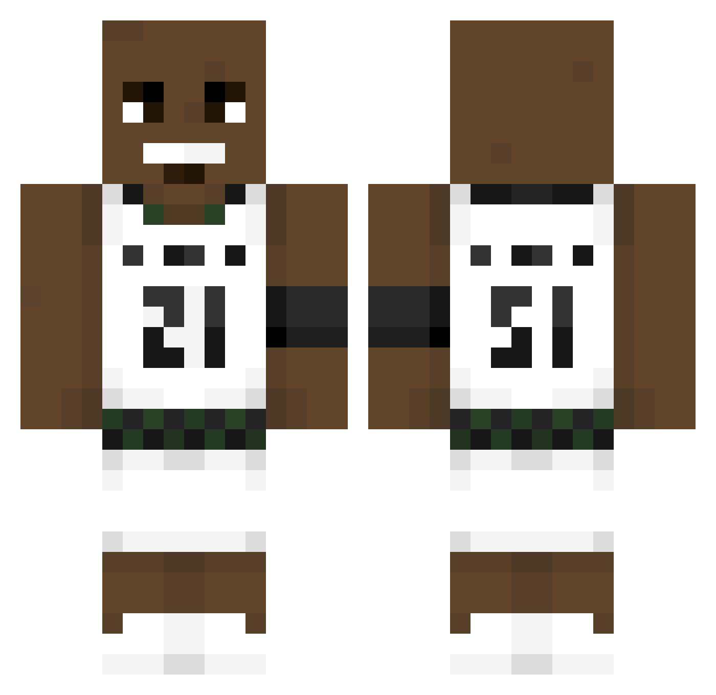 ThornyCactus Minecraft skin, front and back view
