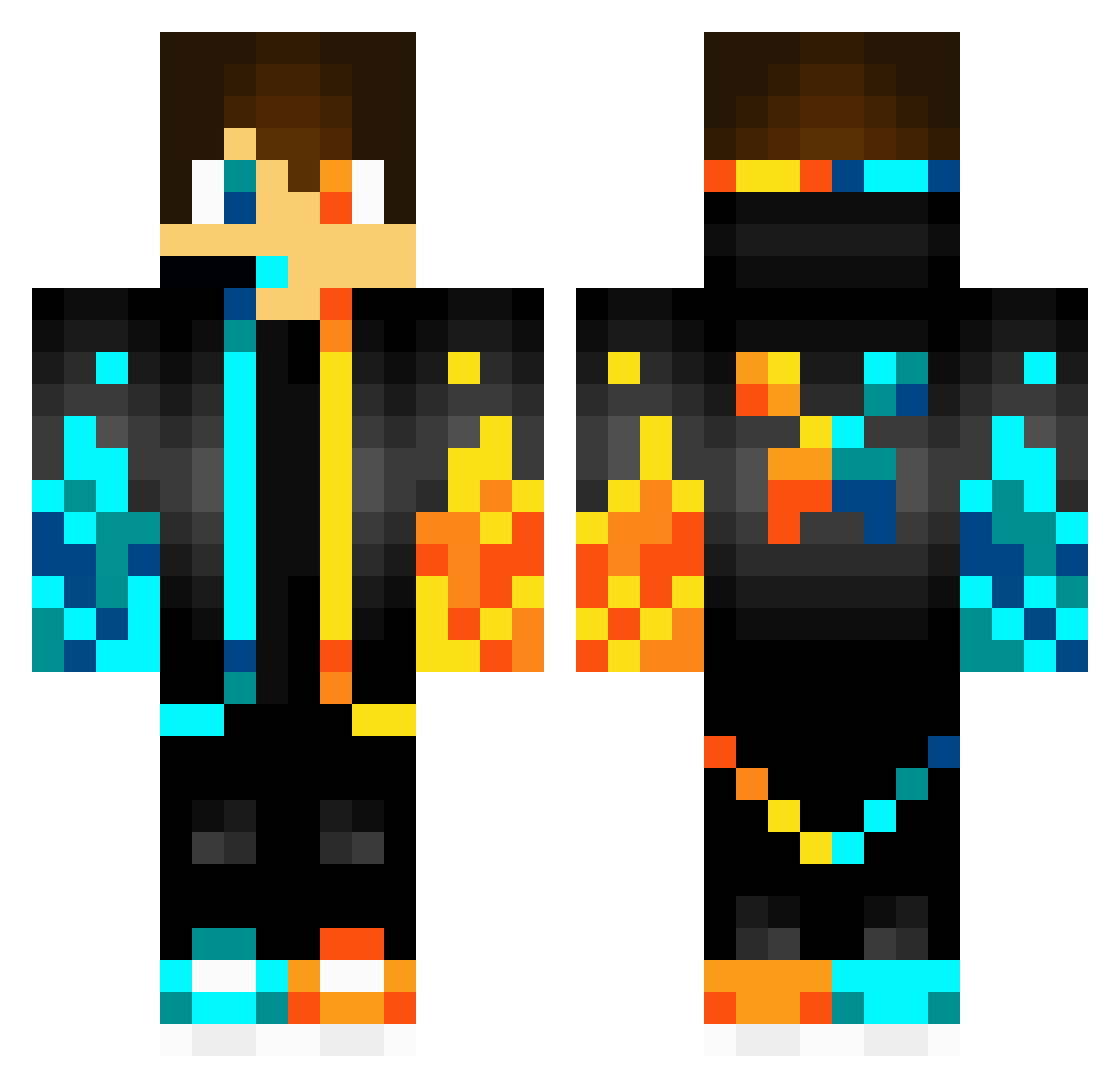 Green_Wizzard Minecraft skin, front and back view
