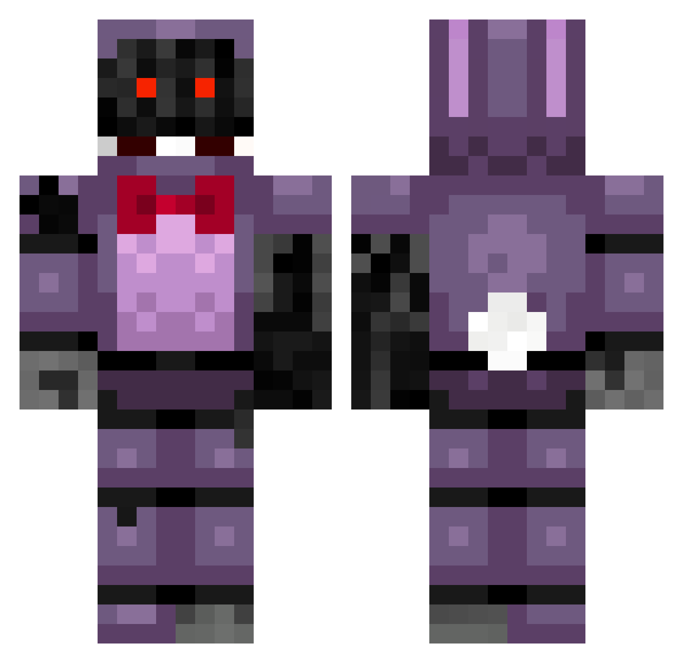 Sophiathefirst21 Minecraft skin, front and back view