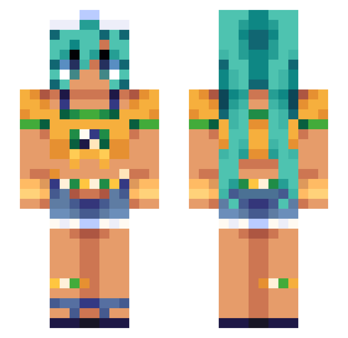 LsInTheChat Minecraft skin, front and back view