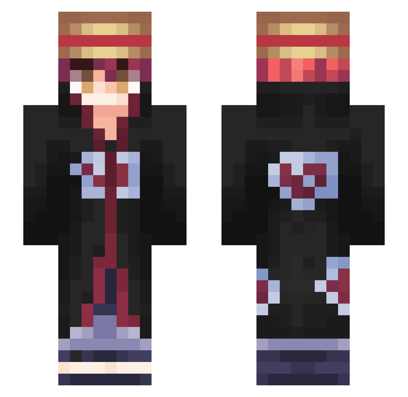 Armageddon52 Minecraft skin, front and back view