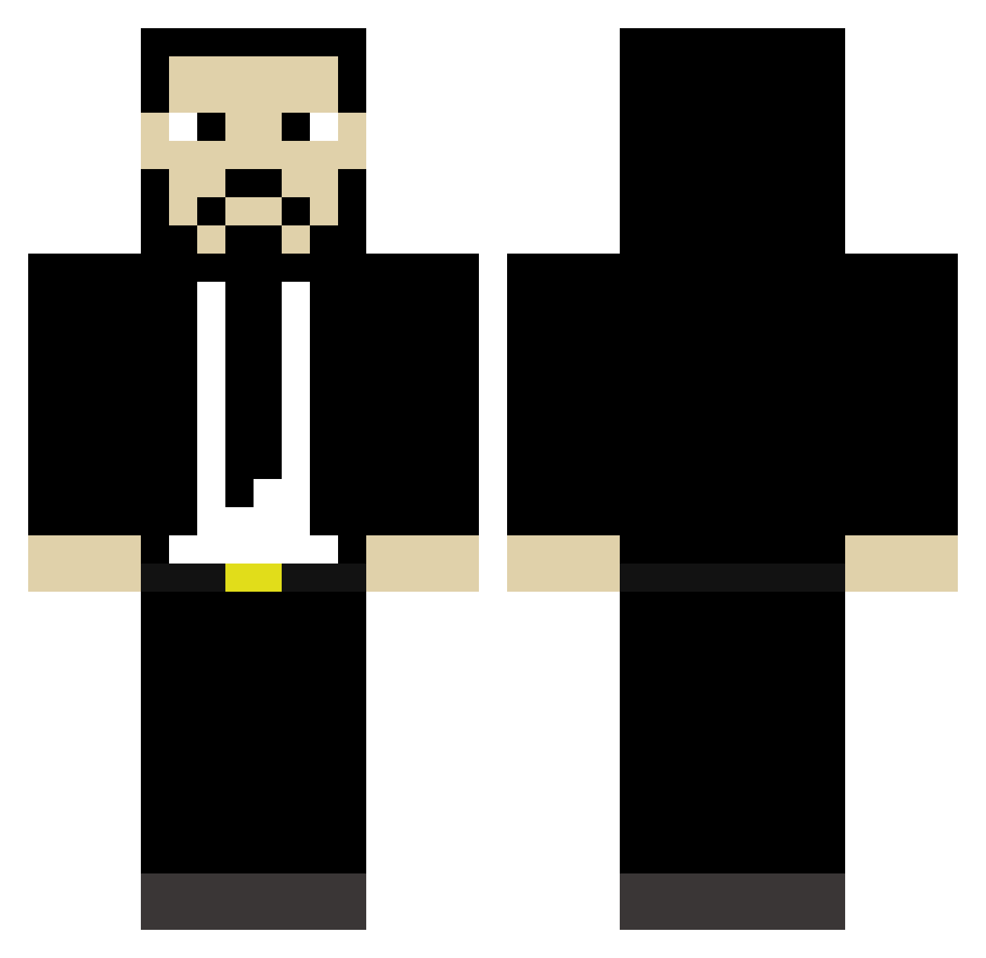 ChesterSpartan Minecraft skin, front and back view