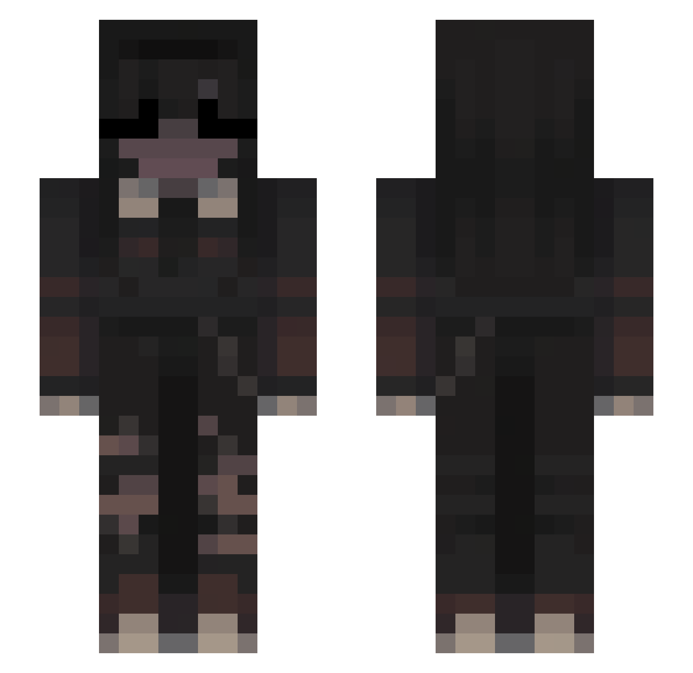Whitetiger0401 Minecraft skin, front and back view