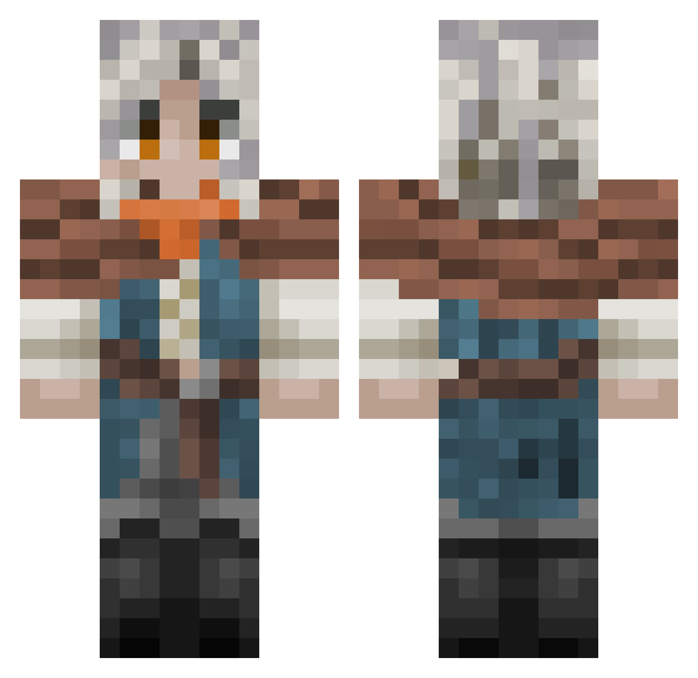 Random_Rye Minecraft skin, front and back view