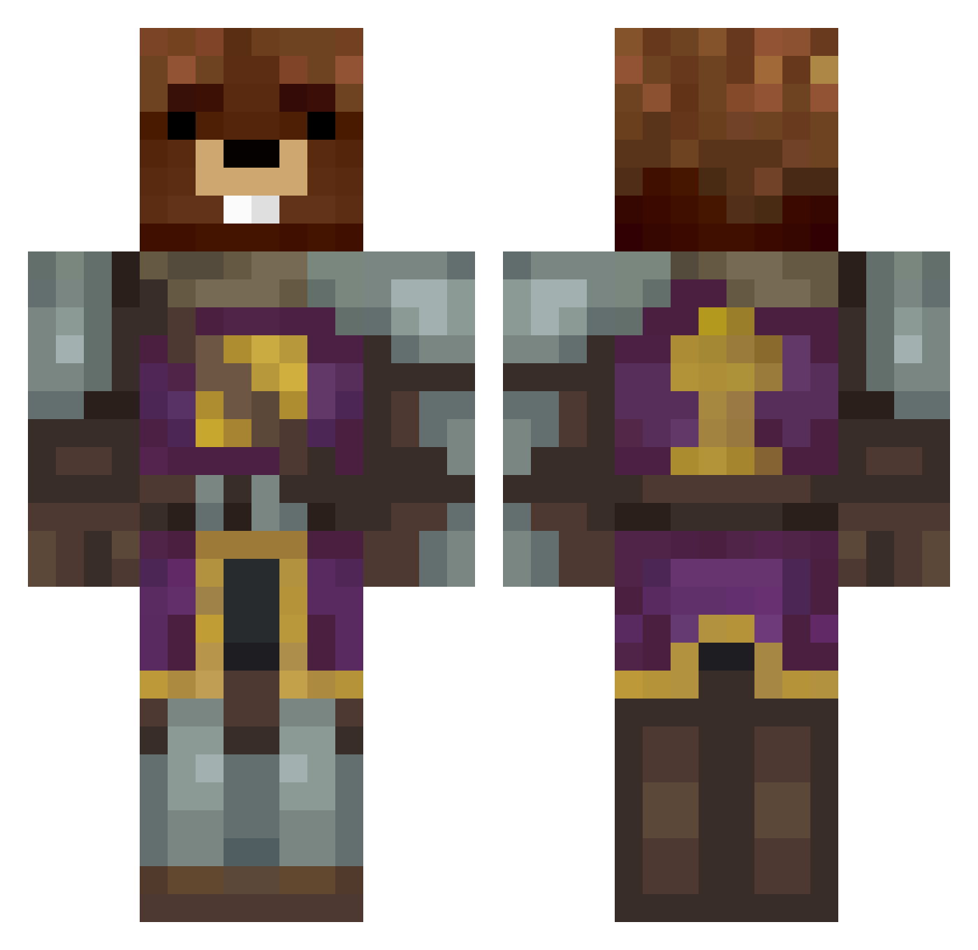 castordesbois Minecraft skin, front and back view