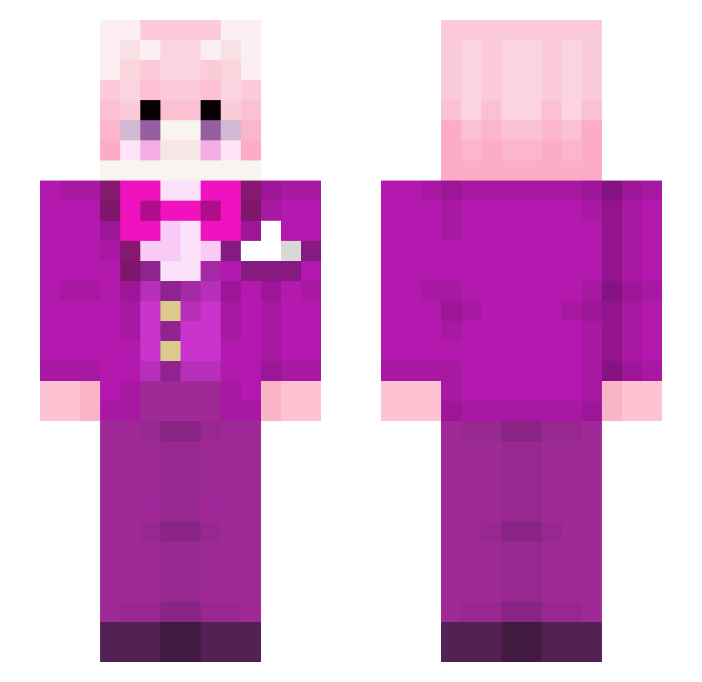 nelo6370 Minecraft skin, front and back view