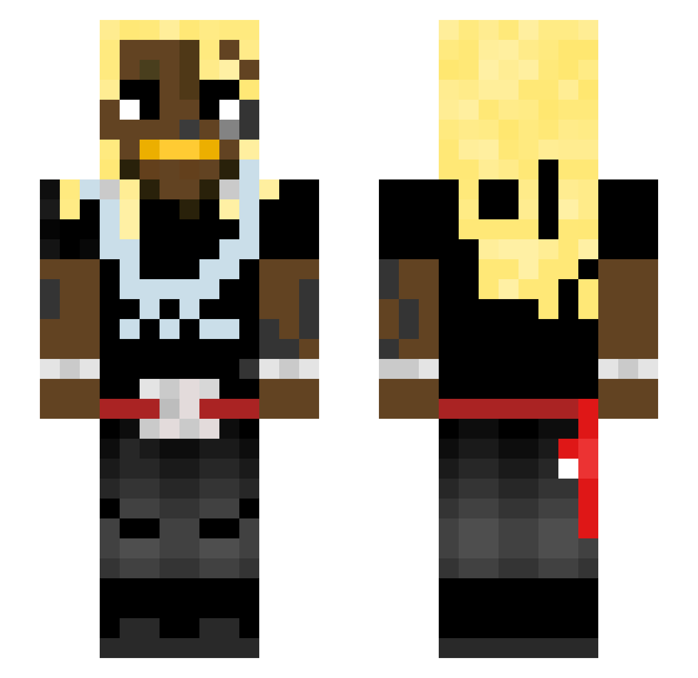 Gumpek12345 Minecraft skin, front and back view
