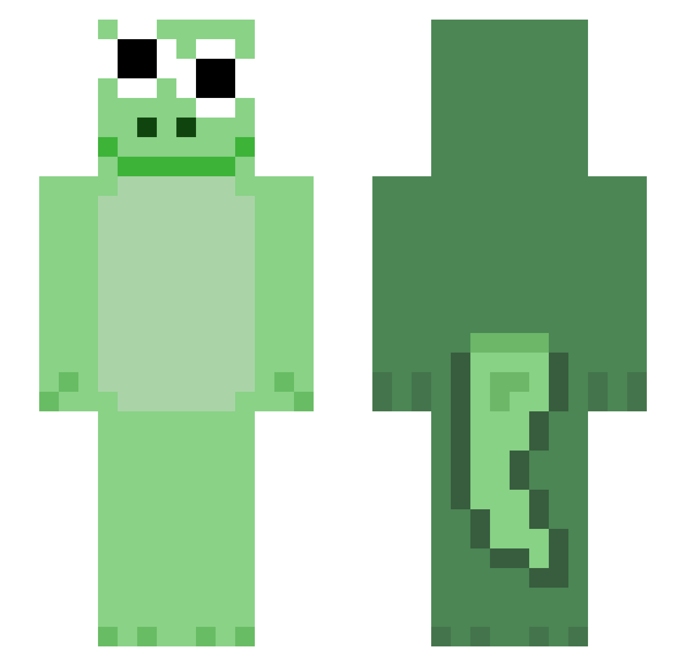 0nSmok0 Minecraft skin, front and back view