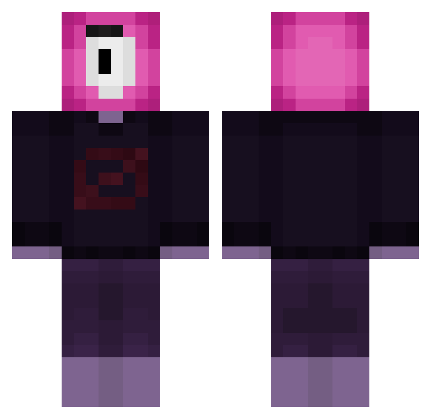 C1mD Minecraft skin, front and back view
