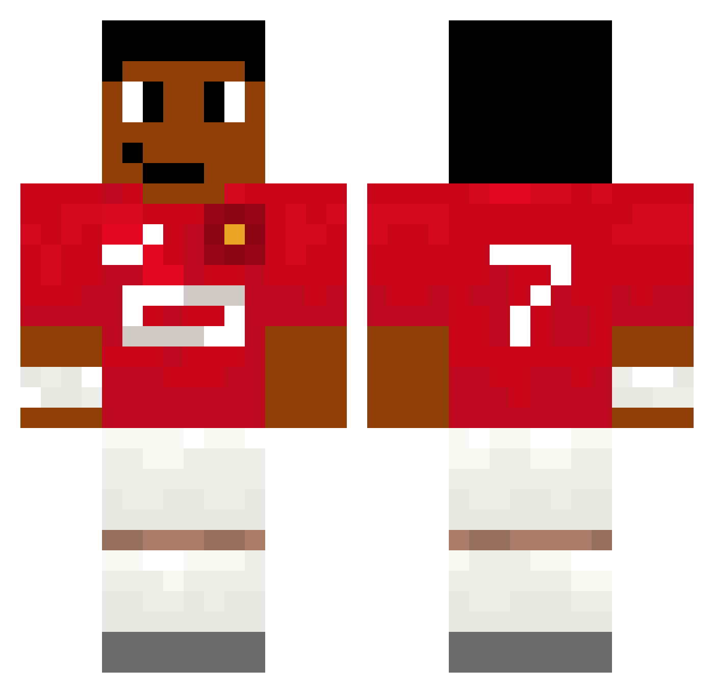 t3ferrari Minecraft skin, front and back view