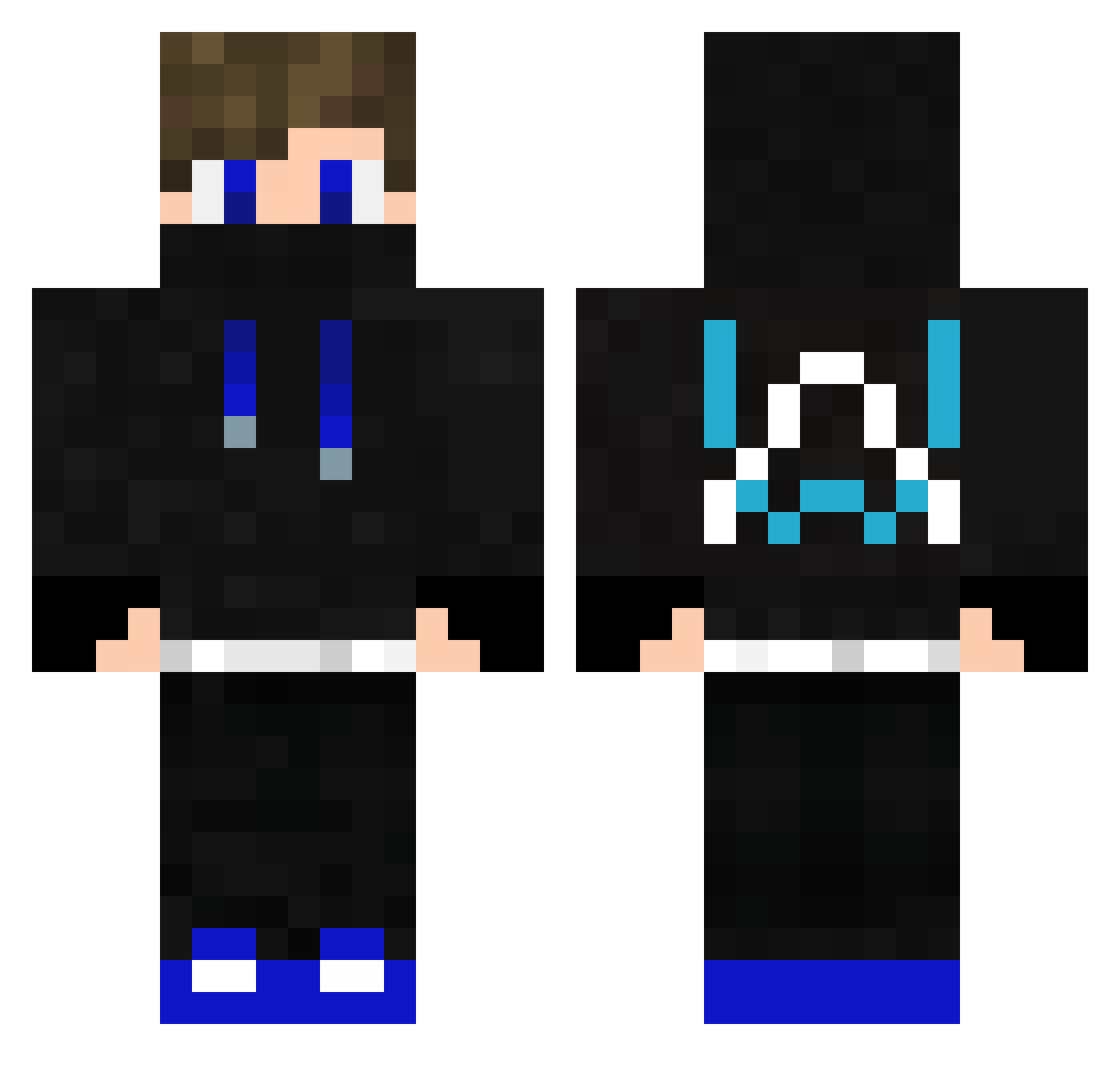 exotoxic Minecraft skin, front and back view