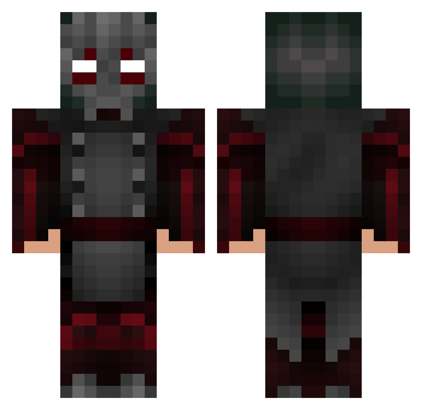 Mts Minecraft skin, front and back view