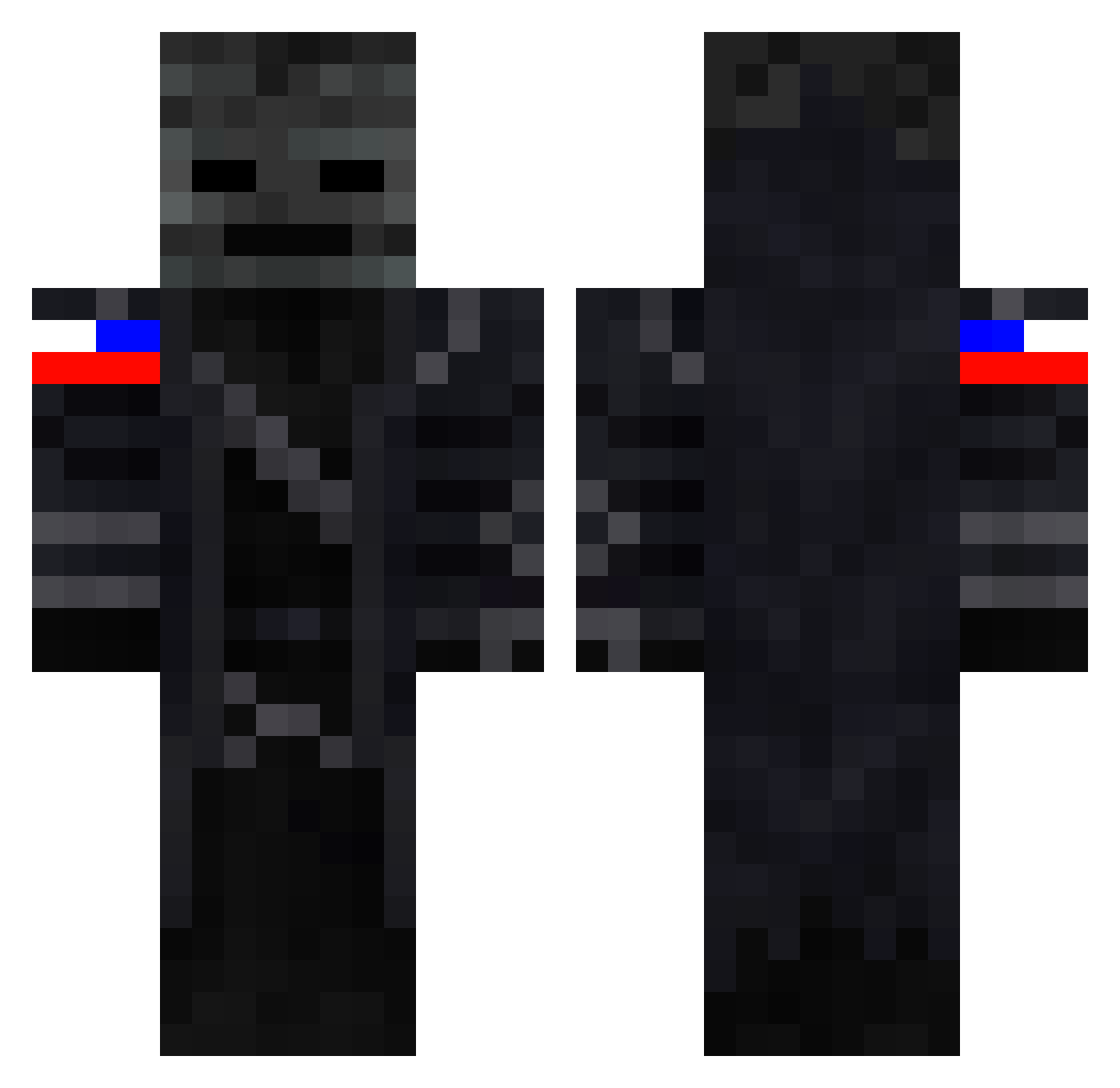 regina691 Minecraft skin, front and back view