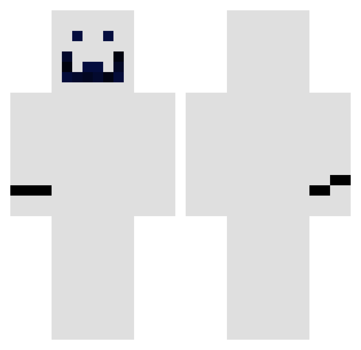 JJsakeru Minecraft skin, front and back view