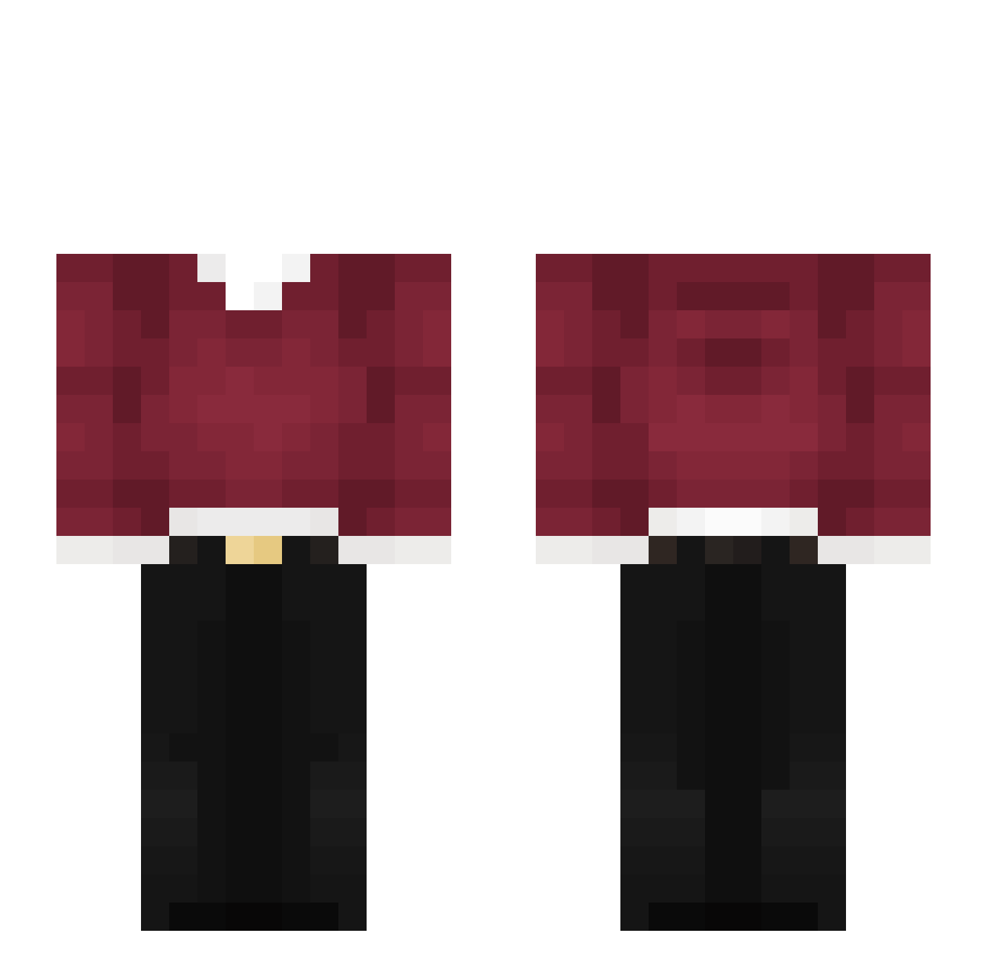 GoldMrChip Minecraft skin, front and back view