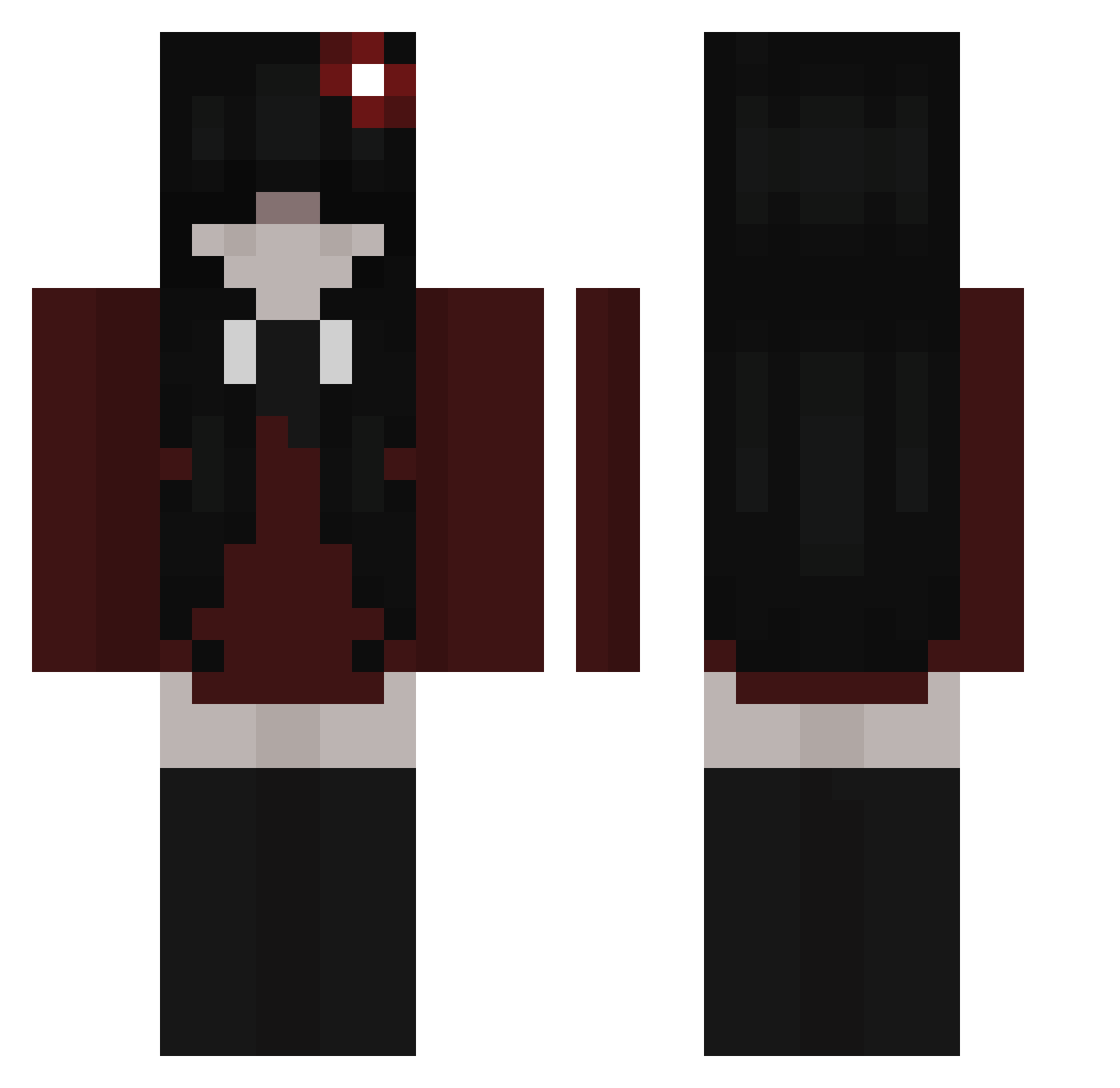 zarandji Minecraft skin, front and back view