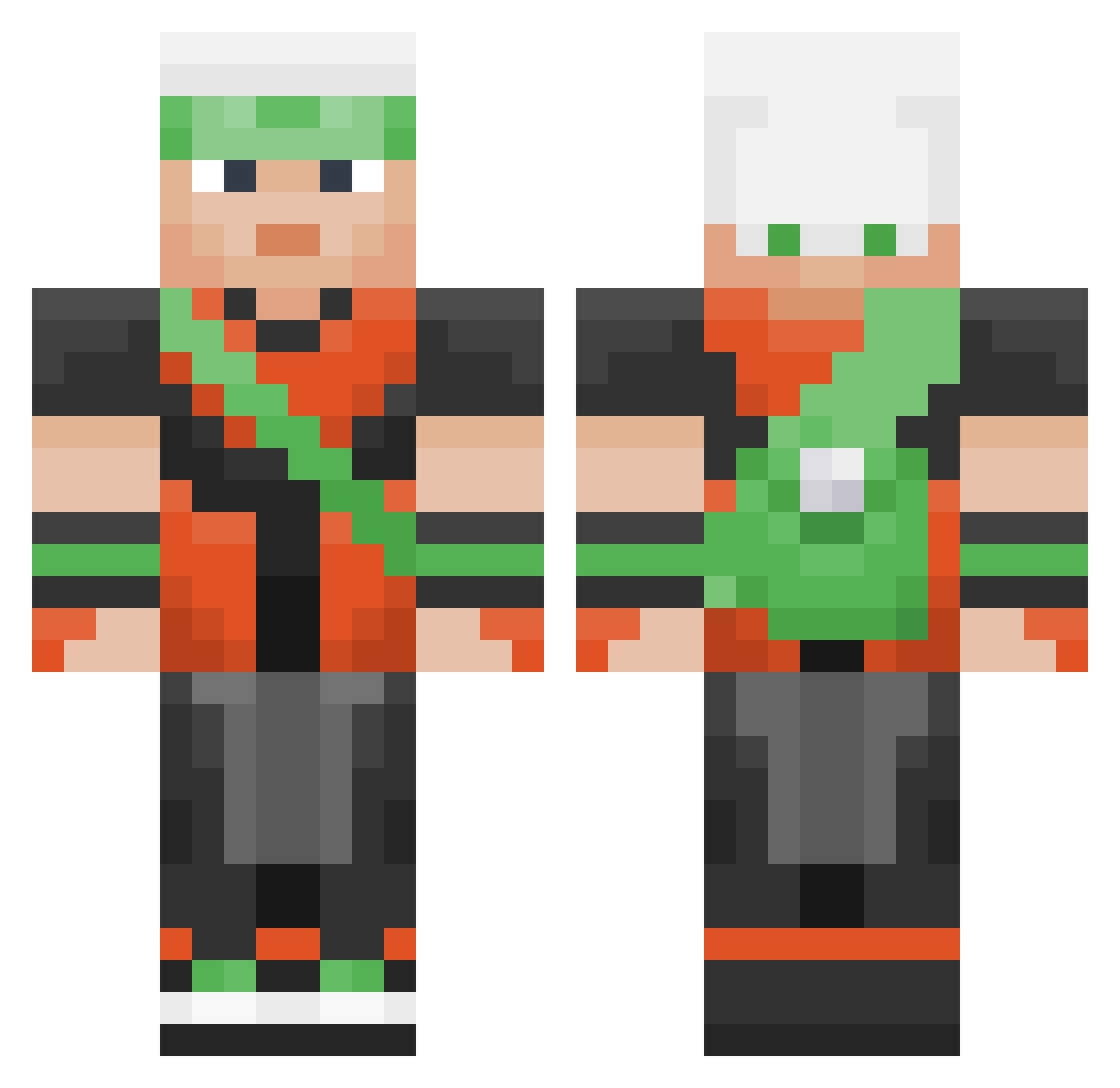 Ant0nho Minecraft skin, front and back view