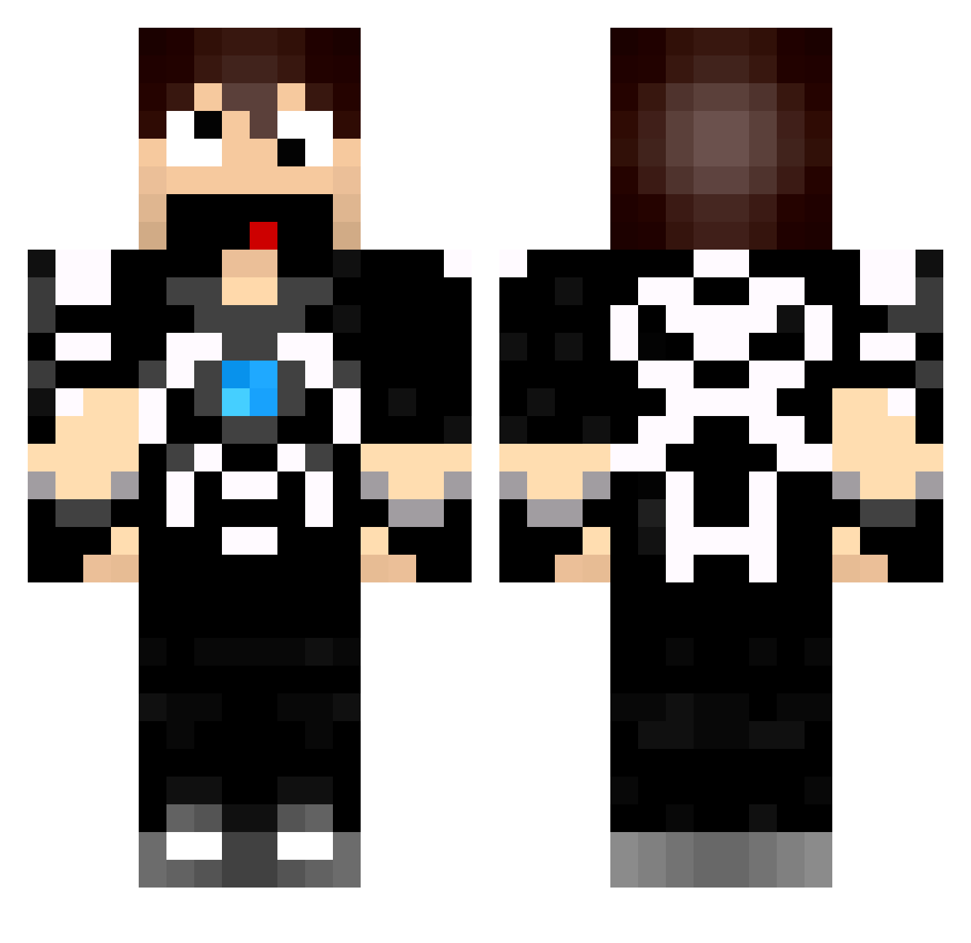 wDarkiih Minecraft skin, front and back view