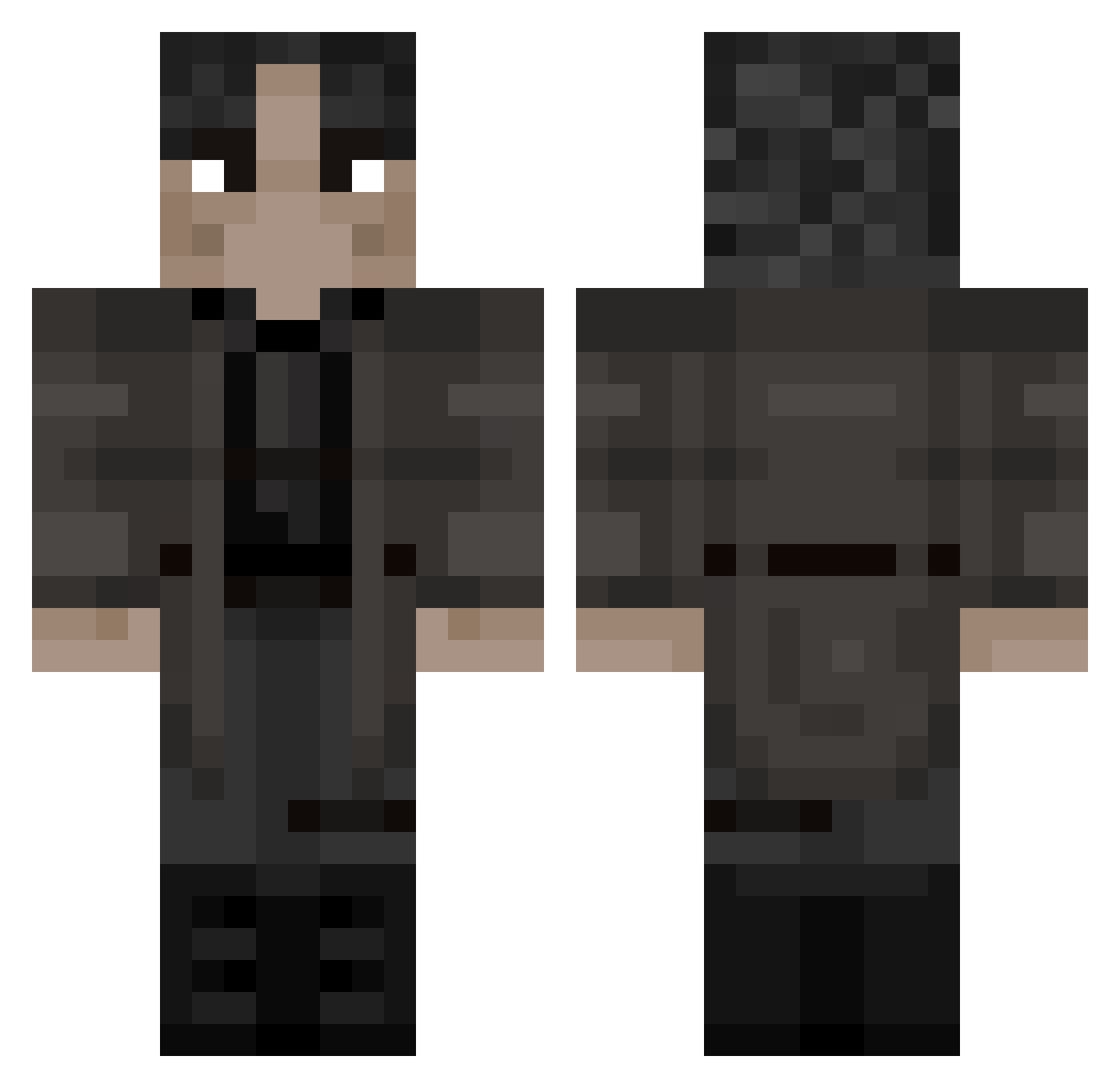az1raph4le Minecraft skin, front and back view