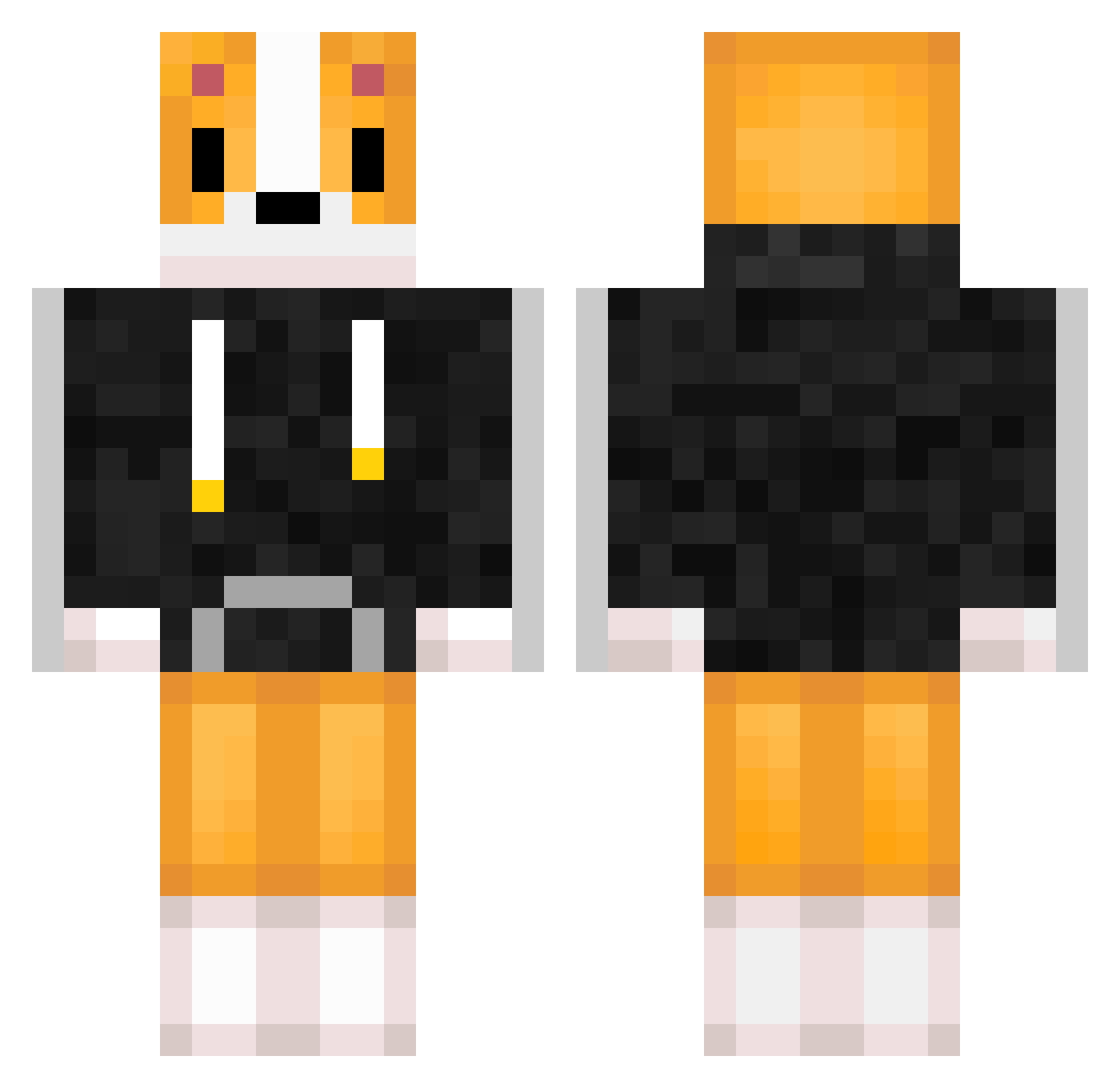 WaterMelonTango Minecraft skin, front and back view