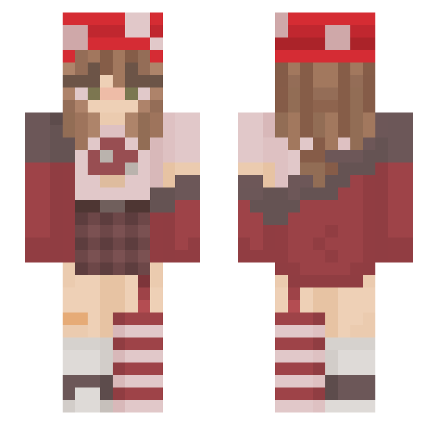 C0ofeeBean Minecraft skin, front and back view