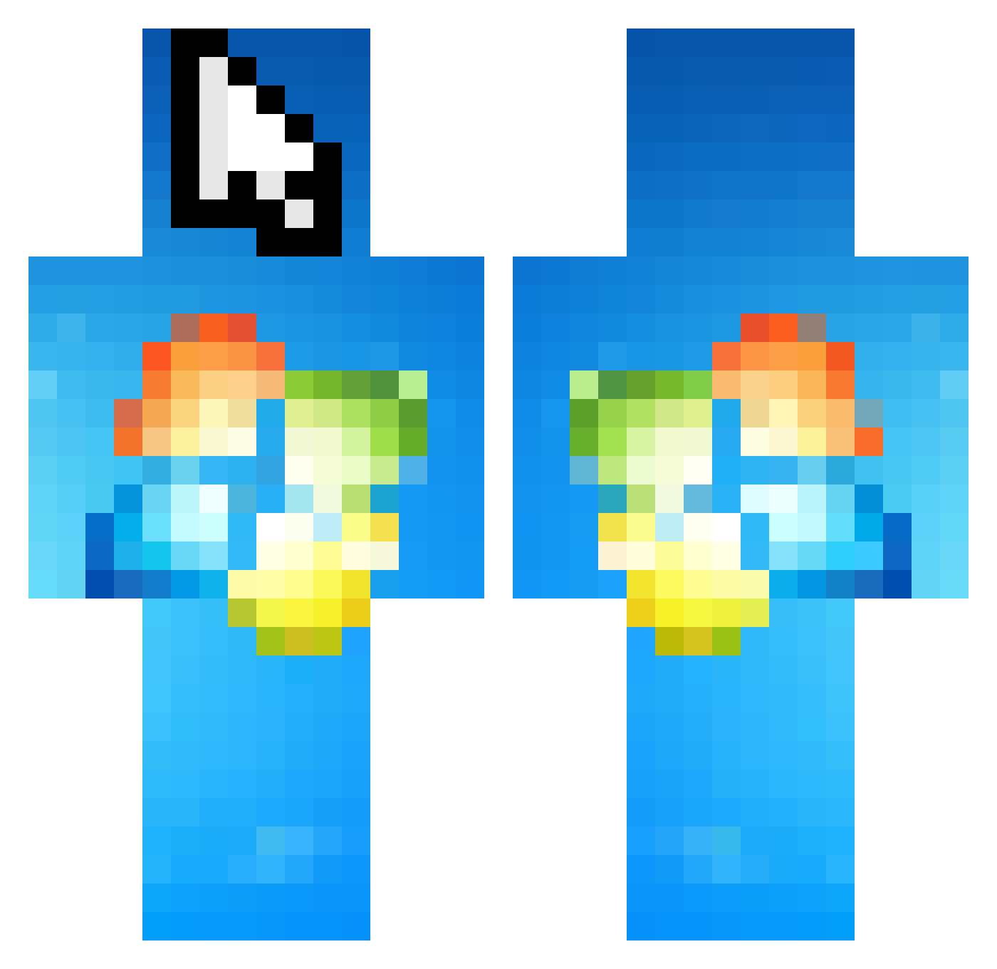 llgaio Minecraft skin, front and back view