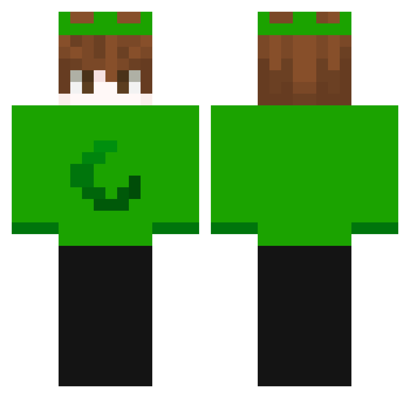 T1mAkhmat1st Minecraft skin, front and back view