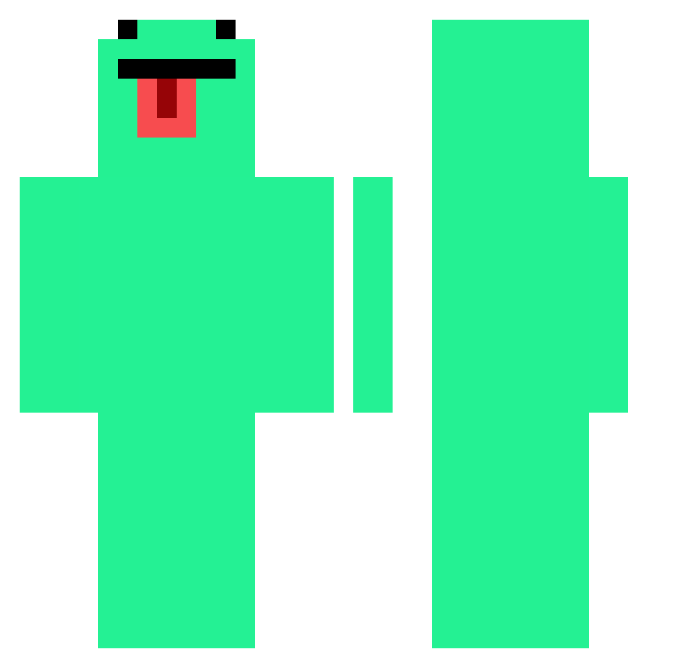 Ravinderjeet Minecraft skin, front and back view