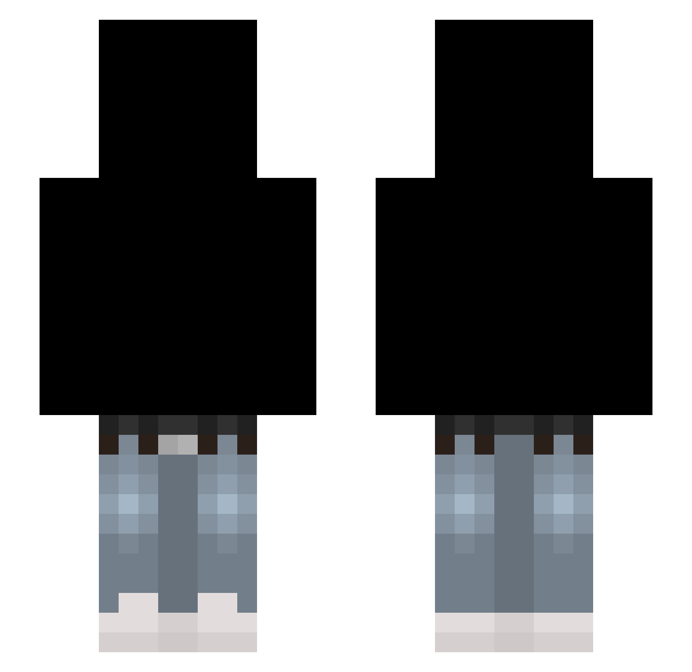beanboy222 Minecraft skin, front and back view