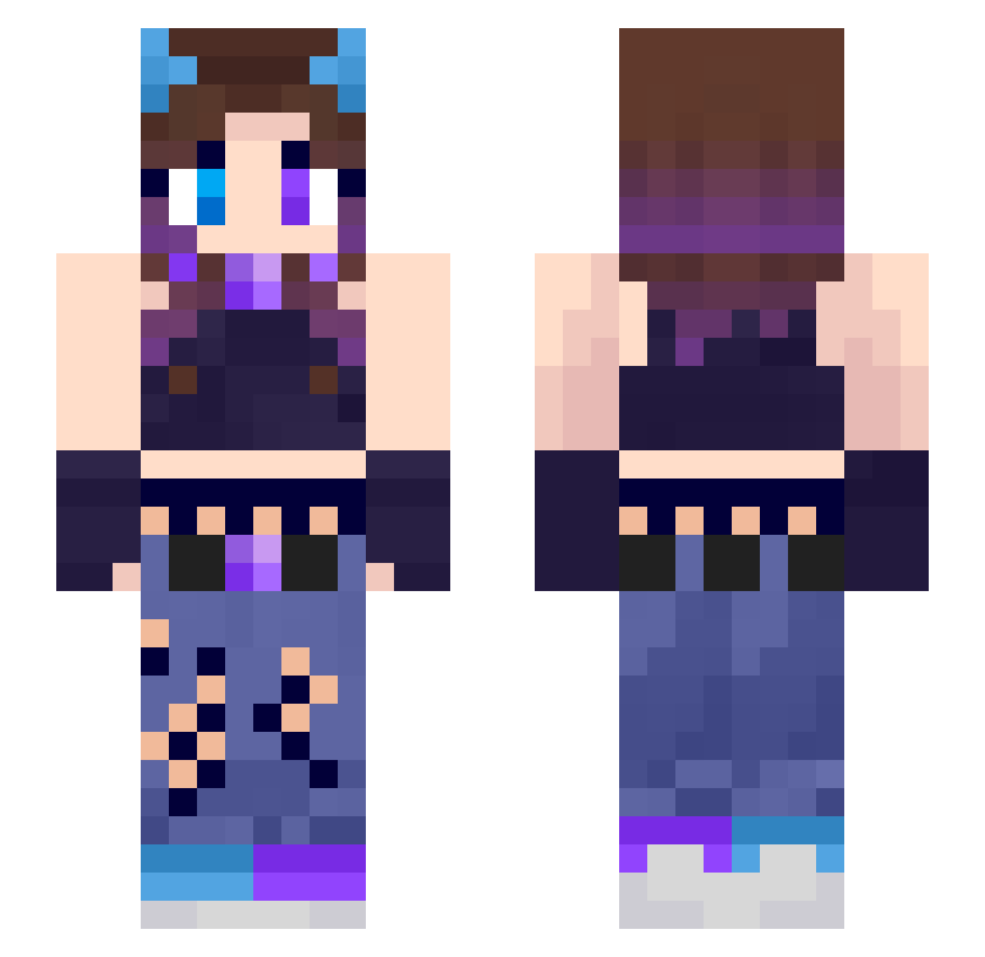 _WillowsMoons_ Minecraft skin, front and back view