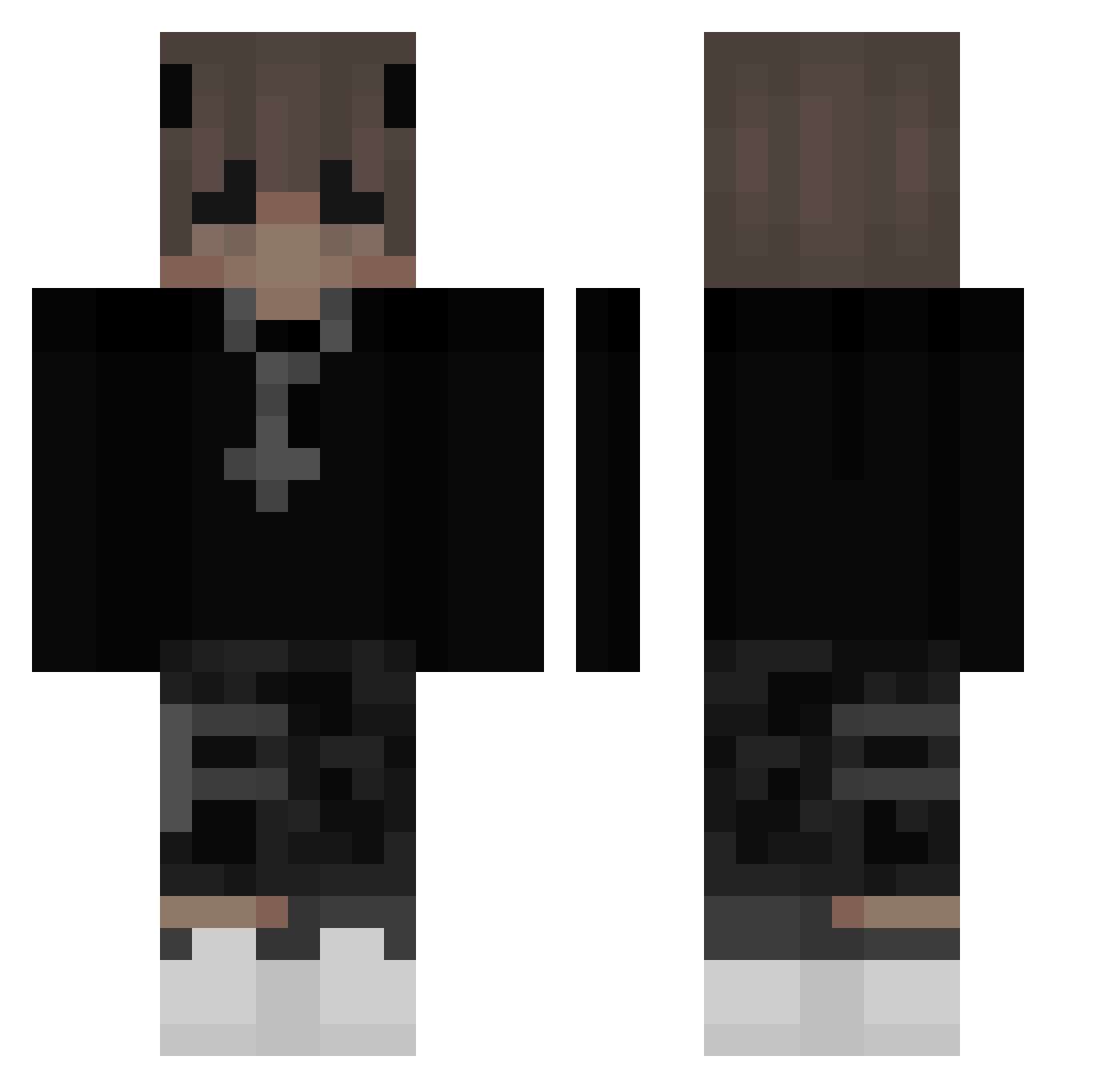 Fleury Minecraft skin, front and back view