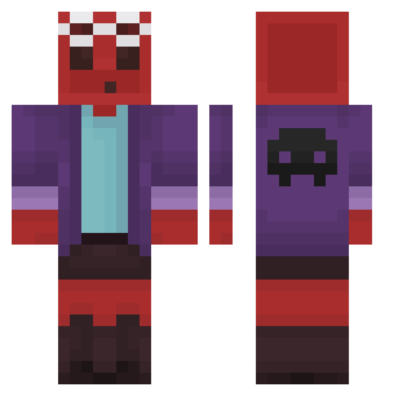 yuki_TK Minecraft skin, front and back view