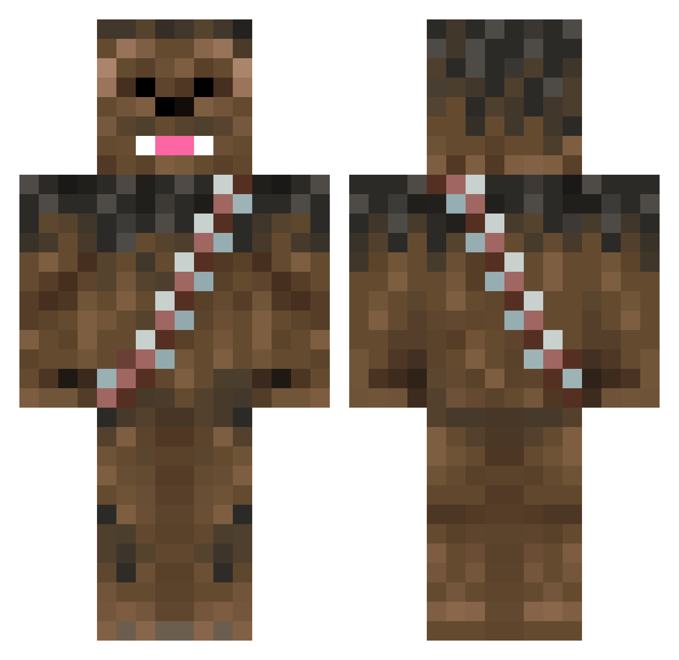 bigchungus53 Minecraft skin, front and back view