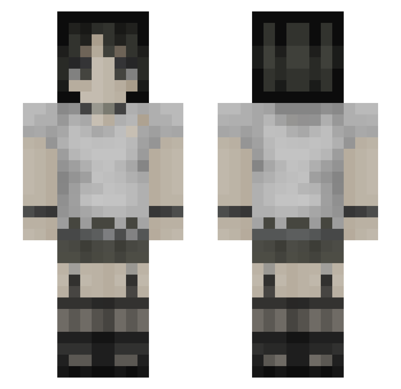 itsmeMIMI Minecraft skin, front and back view