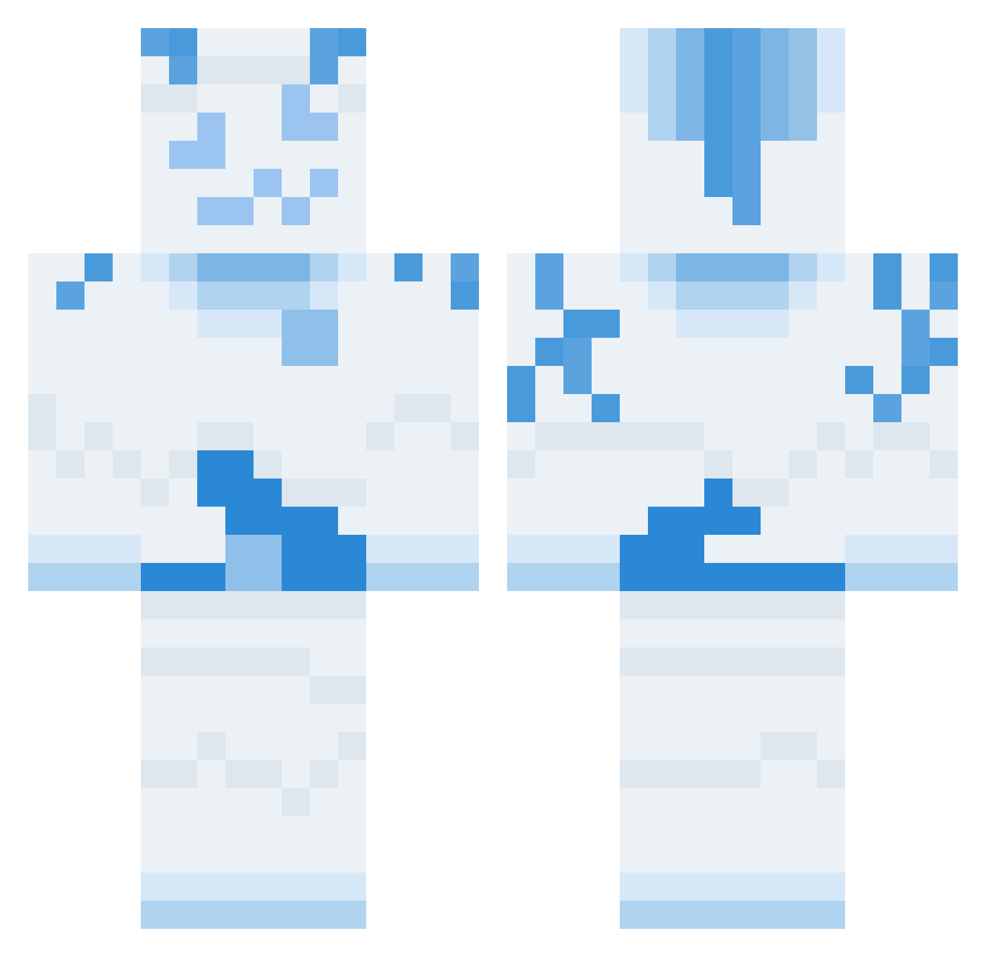 cleotheleo Minecraft skin, front and back view