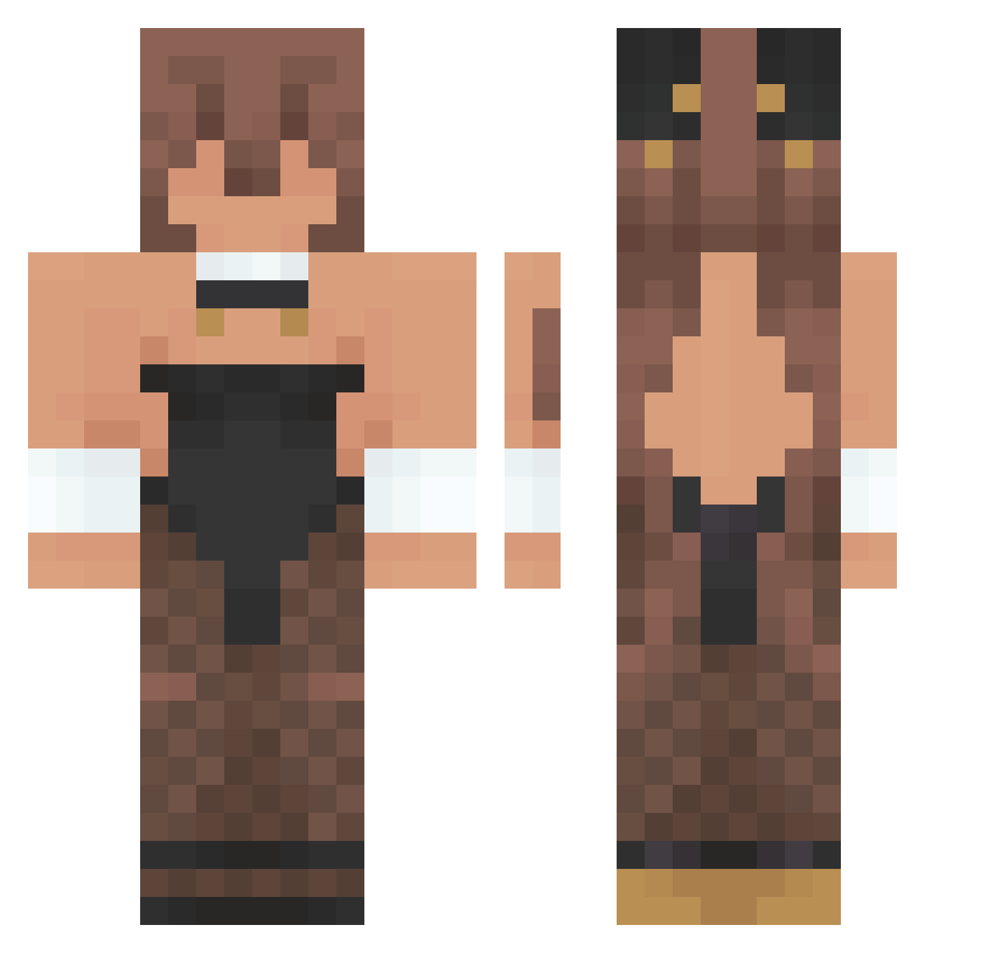 MsFearDesu Minecraft skin, front and back view