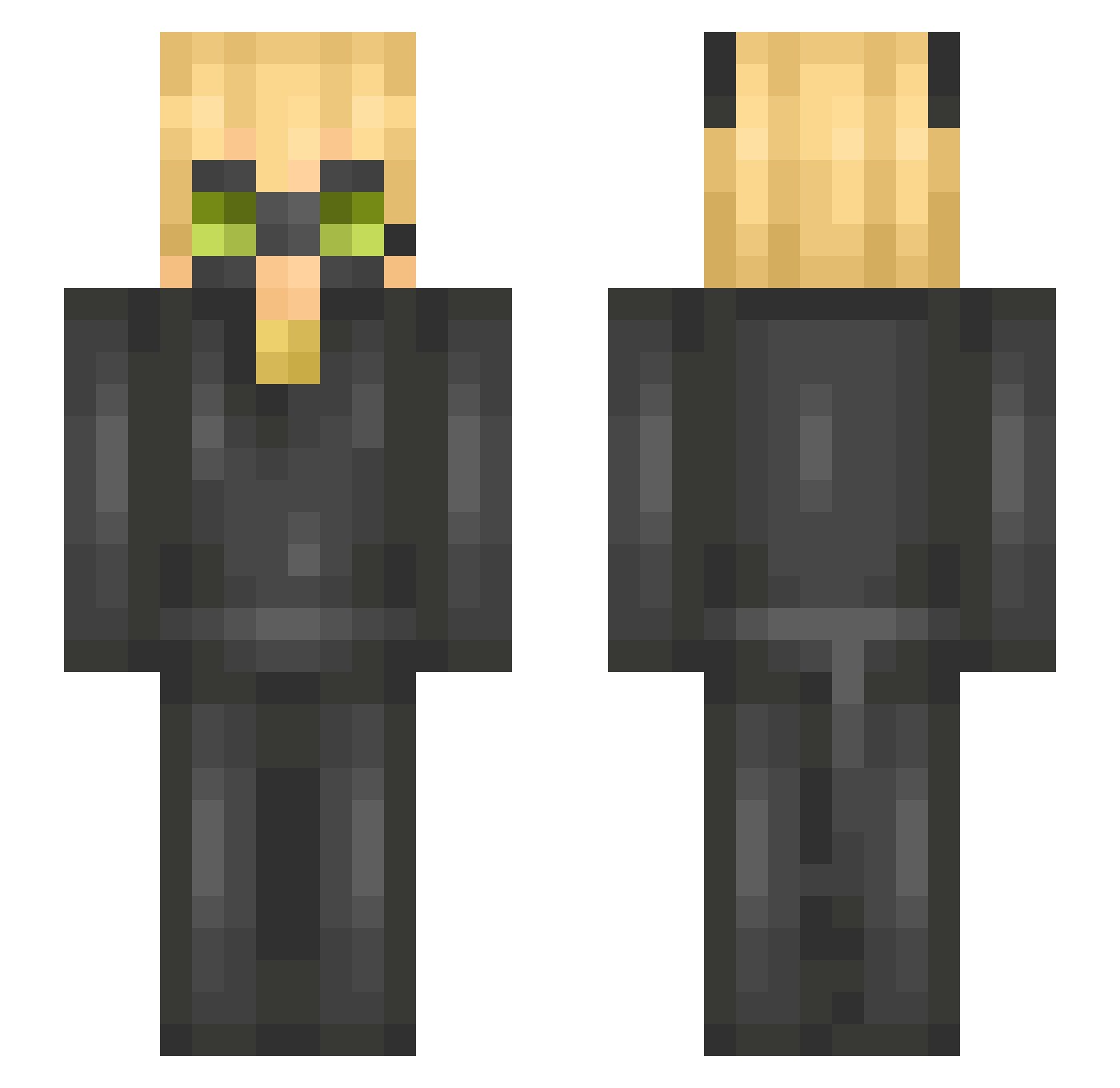 loveallwaifus Minecraft skin, front and back view