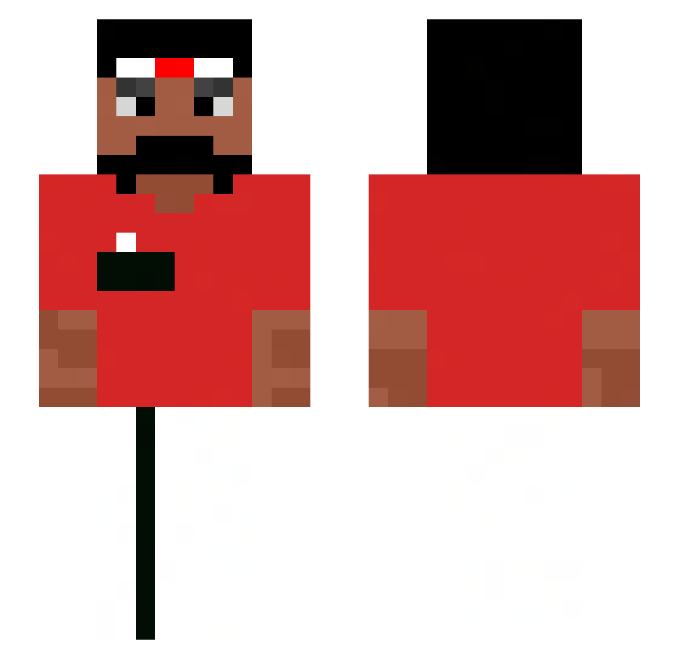 ByteNine Minecraft skin, front and back view