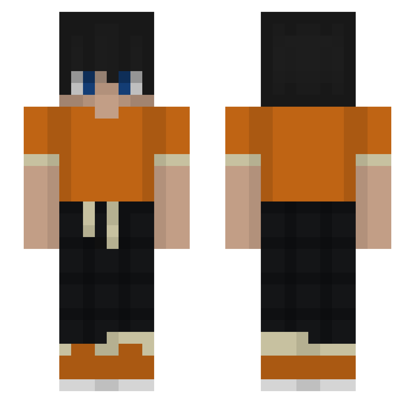 UcanBukale Minecraft skin, front and back view