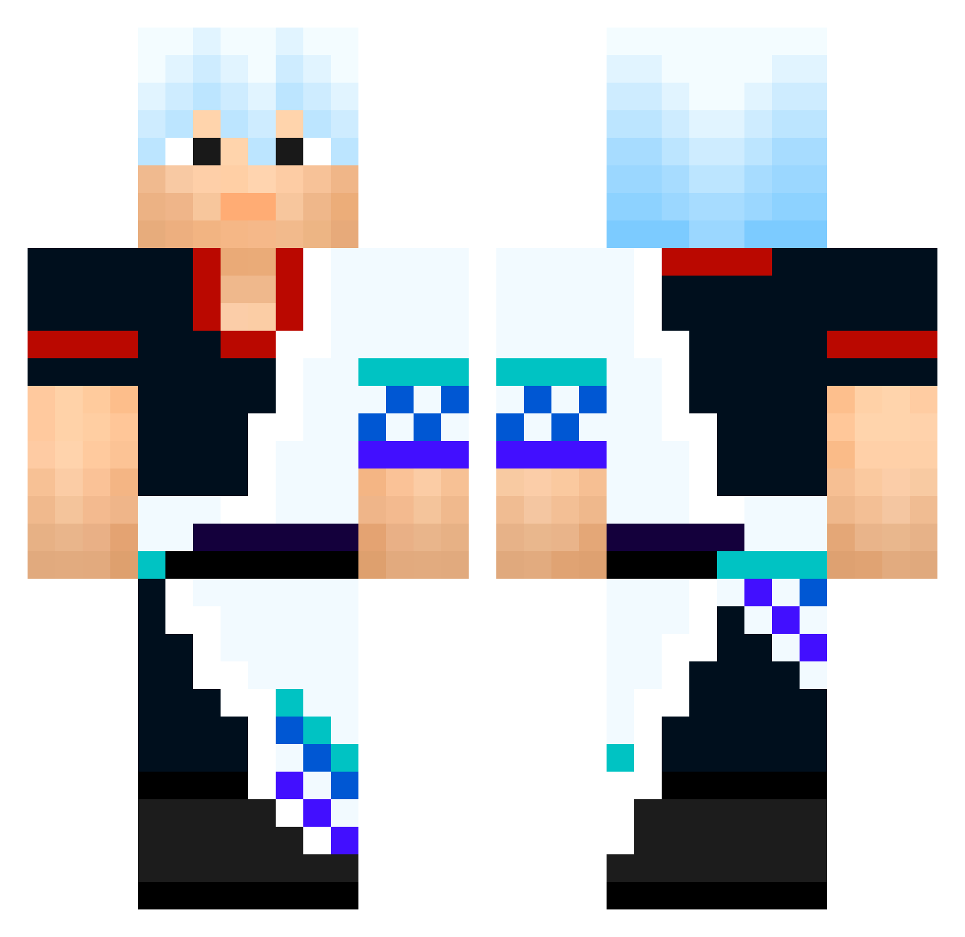 Afoul Minecraft skin, front and back view