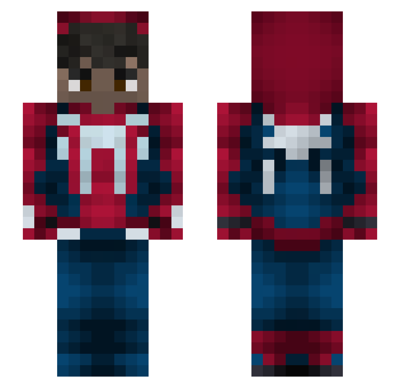 WalisonDaniel Minecraft skin, front and back view